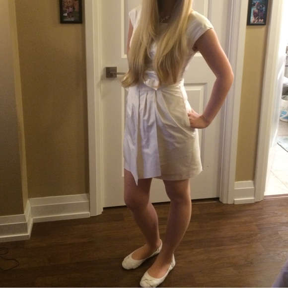 Marciano Giant White Bow 100% Silk Dress - Ivory - wedding bride bridal - Picture 6 of 6